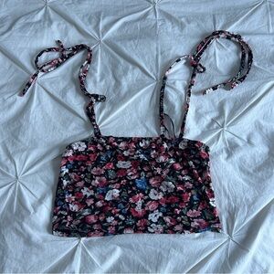 3/$20  SHEIN Floral Tie Top NWOT